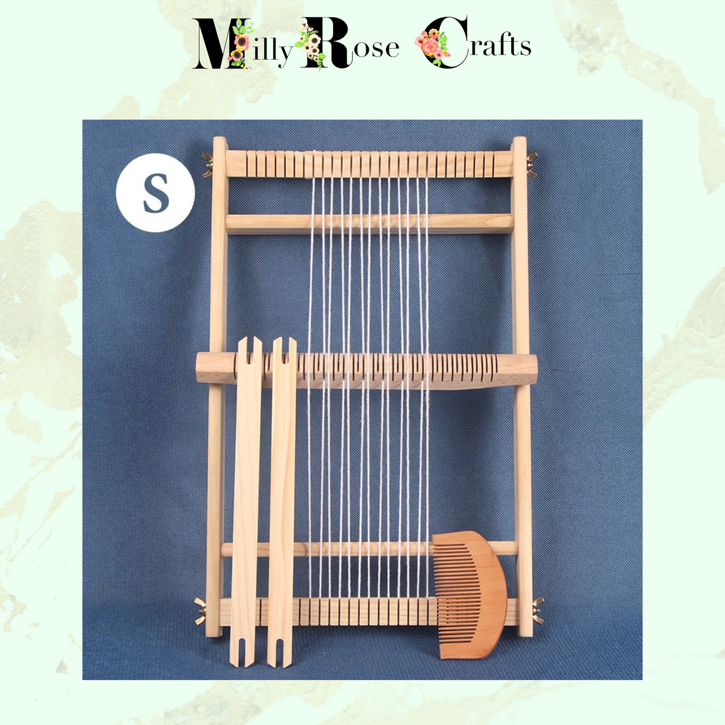 Wooden Weaving Loom Beginner Handcrafted Weaving Loom for Creative Textured Projects Easy Assembly and Use Craft Gift idea