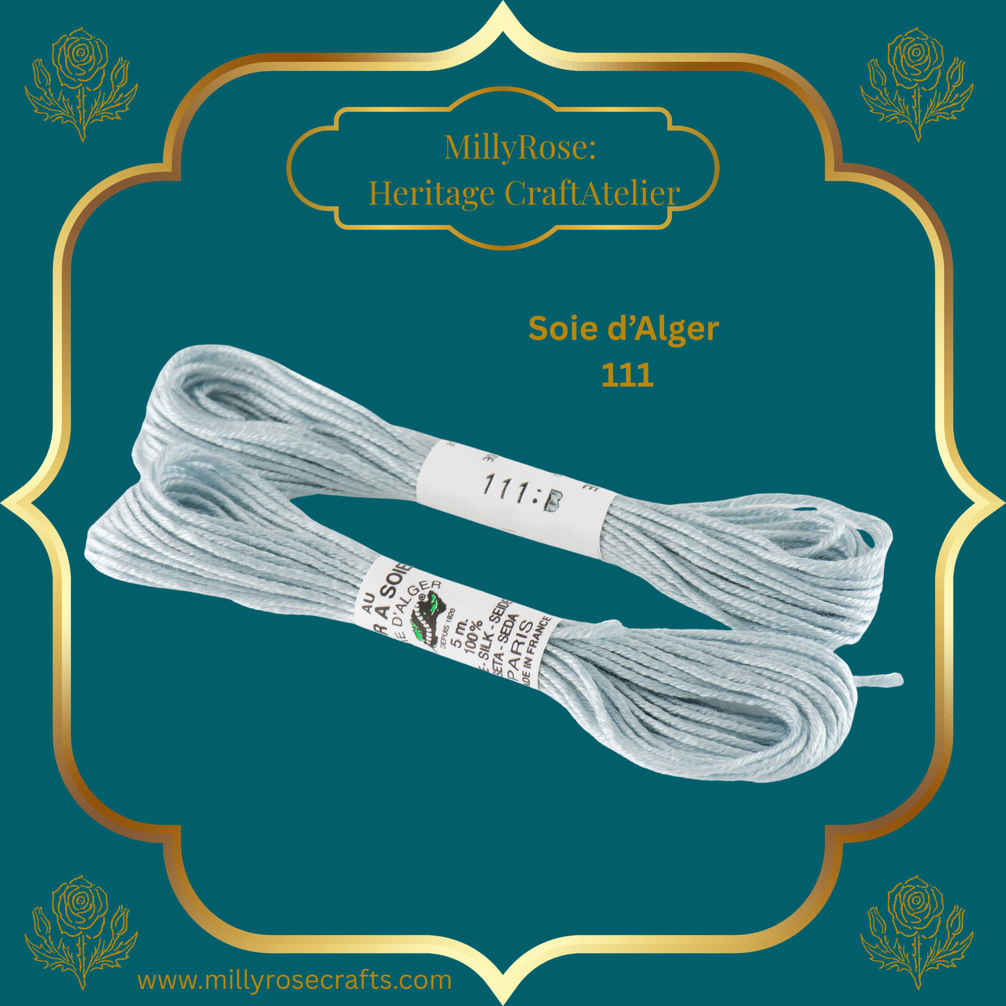 Au Ver à Soie – Soie d'Alger Silk Thread | Premium 7-Ply Embroidery Skeins 111-116, 121-123