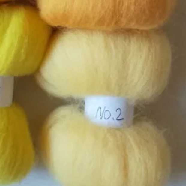 Yellow Tones 70s Australian Merino wool for needle felting