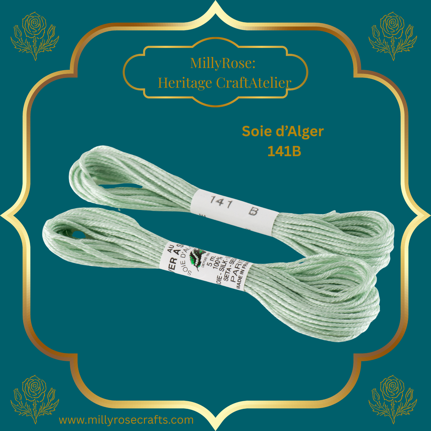 Au Ver à Soie – Soie d'Alger Silk Thread | Premium 7-Ply Embroidery Skeins 141-145B, 146A, 161 163 165B