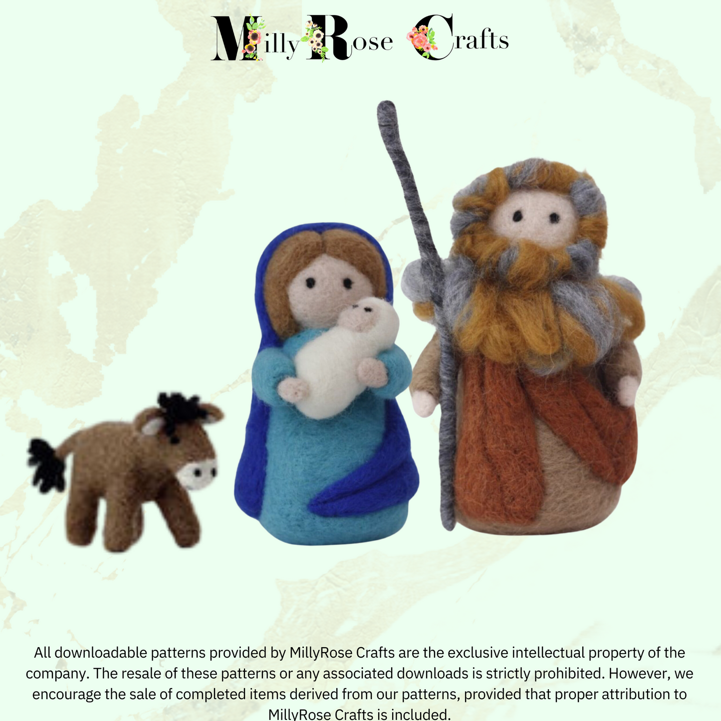 Nativity Needle Felting Download Pattern .pdf Christmas Figures Felting Pattern Beginner's Needle Felting Guide pdf Download DIY Felting