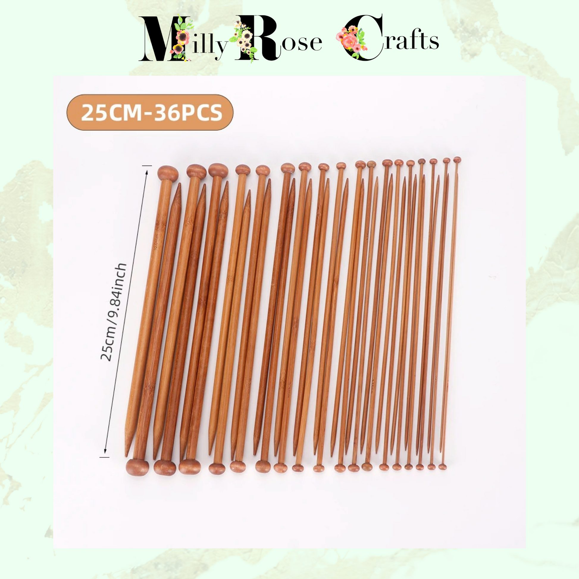 Bamboo Knitting Needle Set Wooden Knitting Needle Single Point