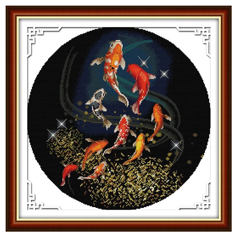 Koi Fighting for Spring Cross Stitch Kit