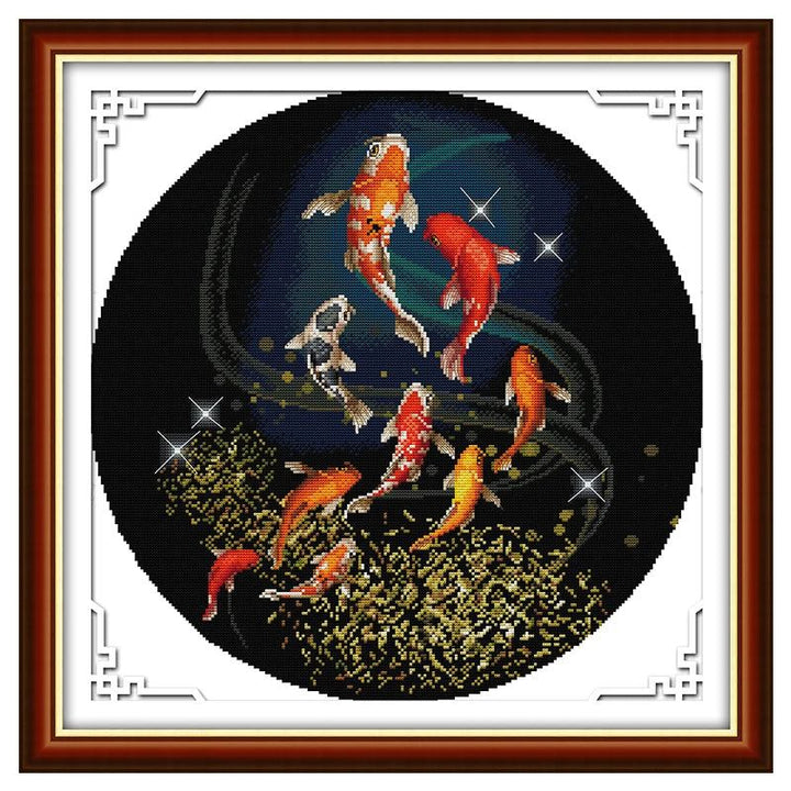 Koi Fighting for Spring Cross Stitch Kit