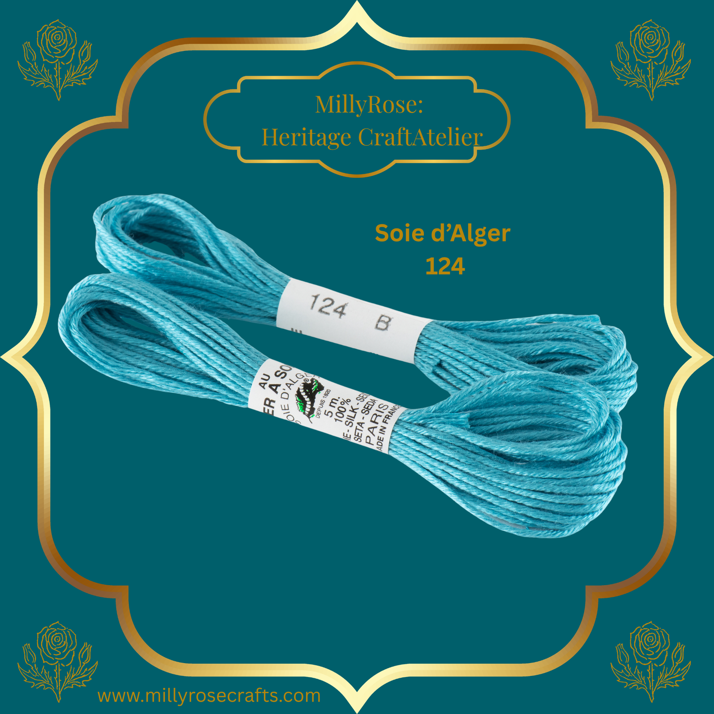 Au Ver à Soie – Soie d'Alger Silk Thread | Premium 7-Ply Embroidery Skeins 124-126, 131-136