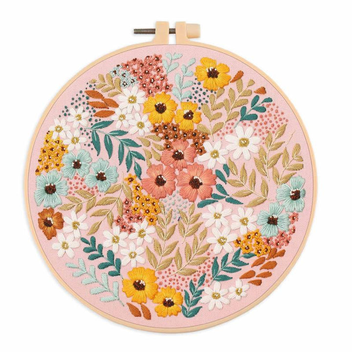 delightful flower embroidery kit