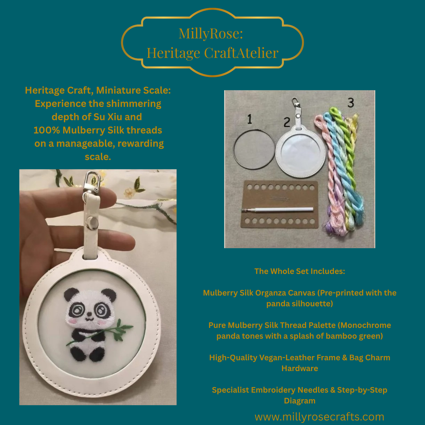 The Little Panda – Artisan Su Xiu Silk Embroidery Charm Kit
