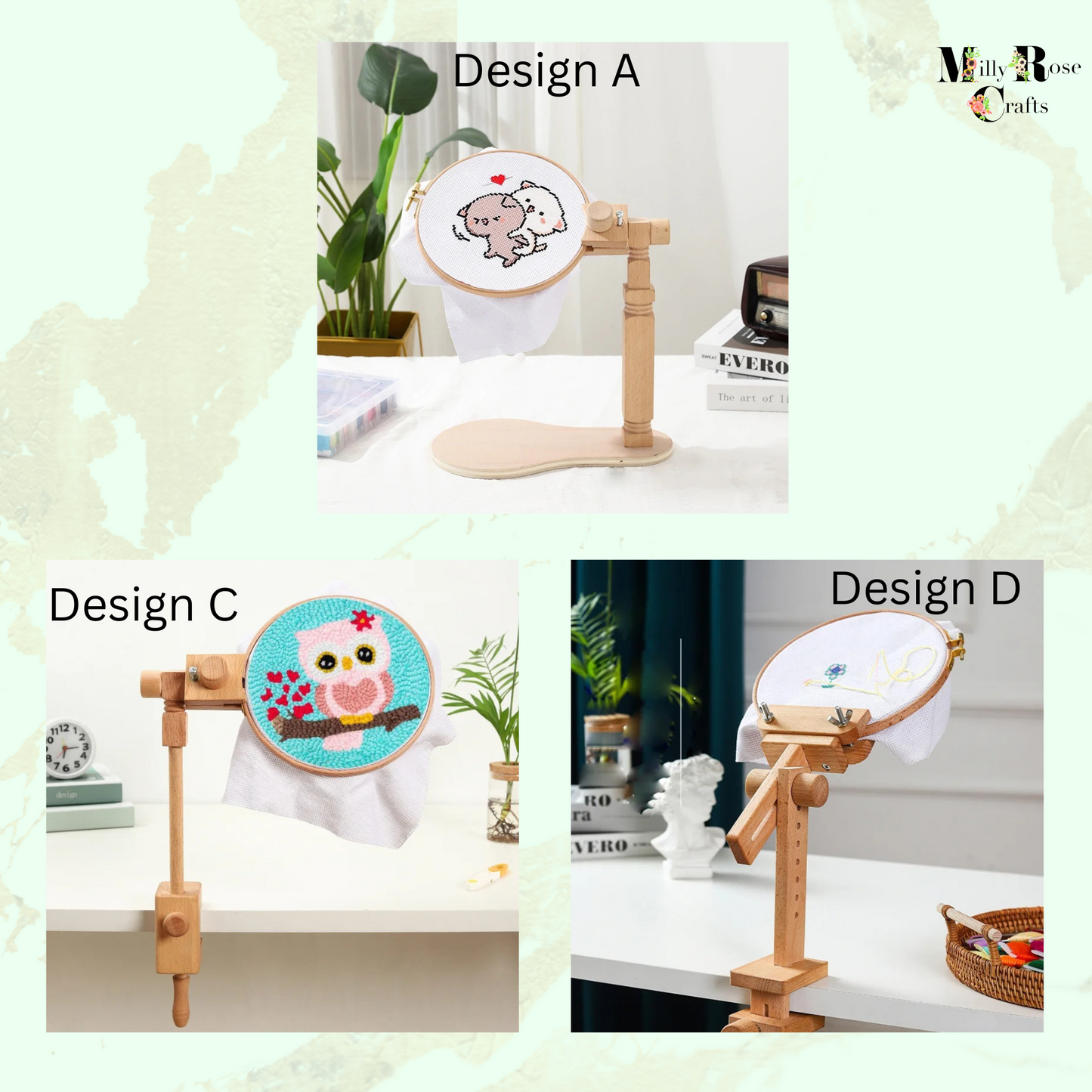 Adjustable Embroidery Stand Table Top Embroidery Hoop Stand Rotated Cross Stitch Stand Lap Embroidery Hoop Holder for DIY Craft  Sewing Needlepoint Frame Stand