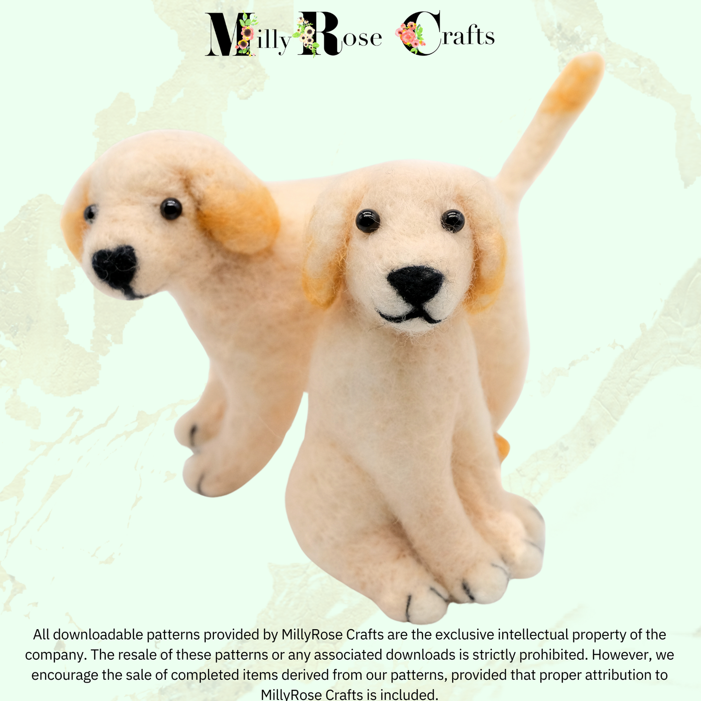 Labrador Needle Felting Pattern .pdf Download Puppy Dogs Felting Pattern Beginner's Needle Felting Guide Download MillyRose Crafts.pdf felting