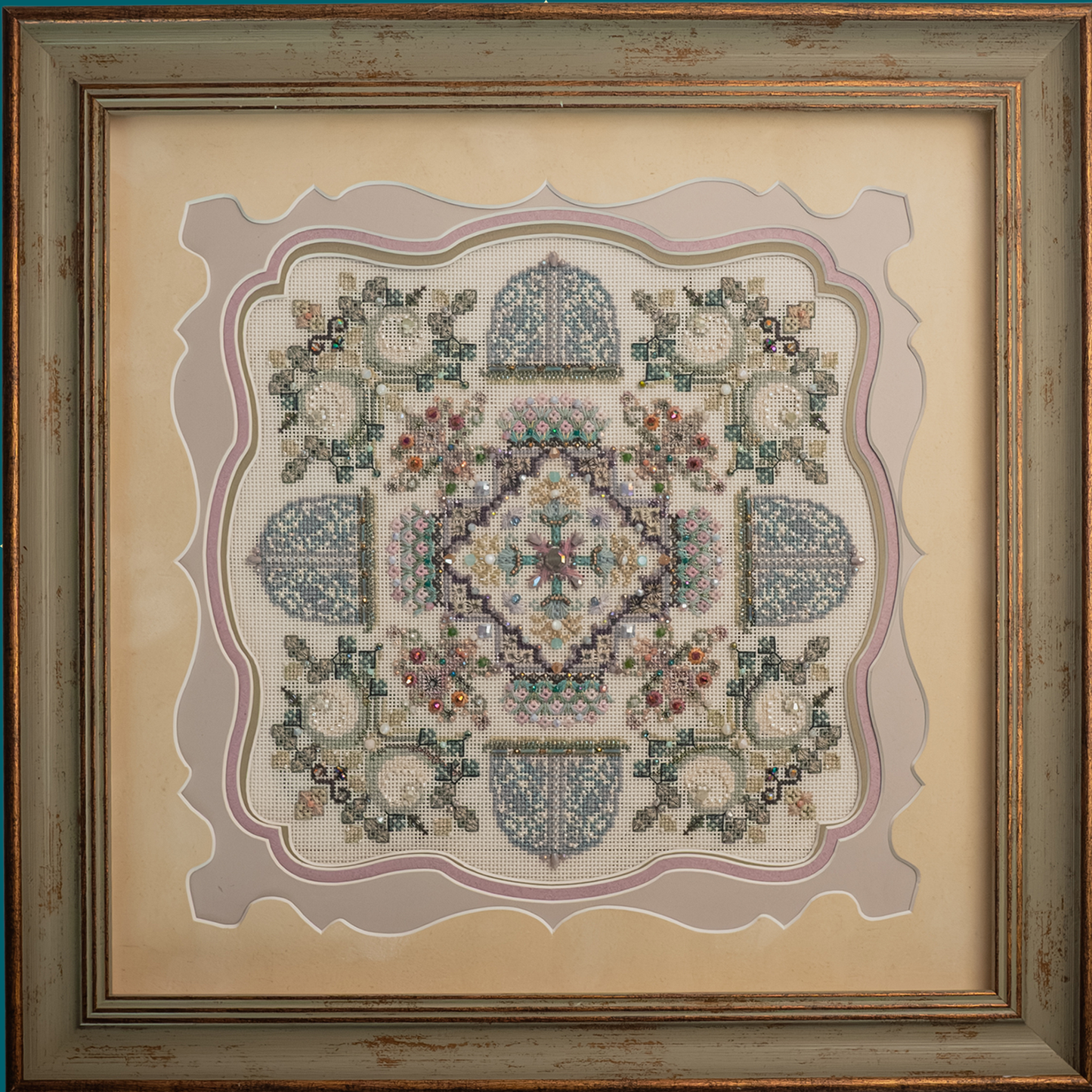 Rosarium Bloom Luxury Needlecraft Kit  Silk & Bead Embroidery IMake Mixed Medium Needlecraft