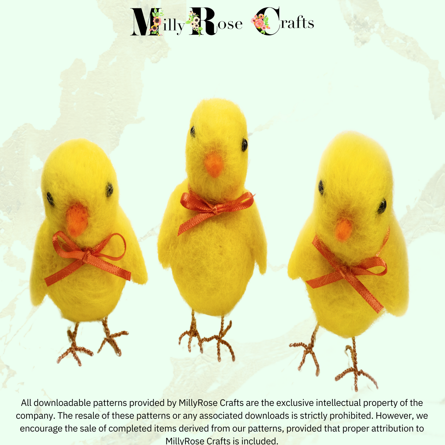 Spring Chicken Needle Felting Download Pattern .pdf easter Chicks Felting Pattern Beginner's Mice Needle Felting Guide pdf Download DIY Felting