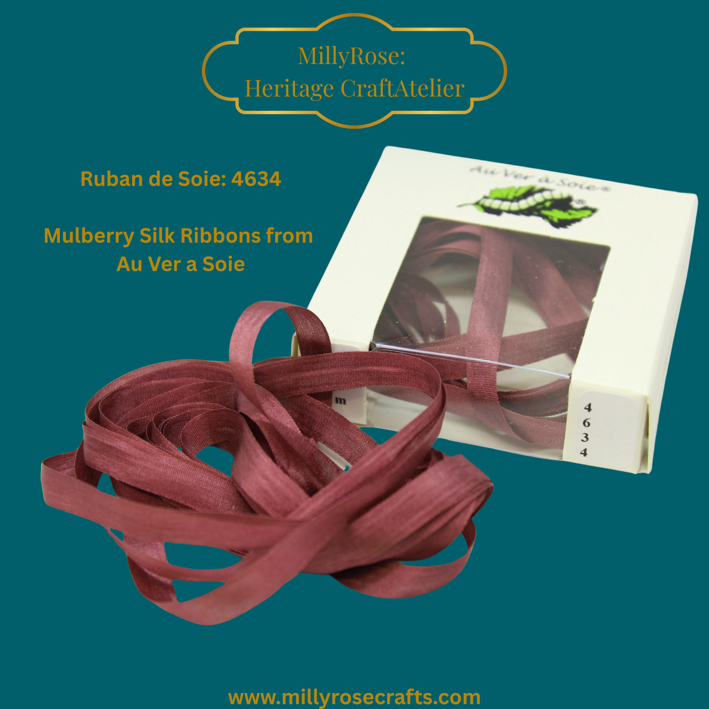 Au Ver à Soie 4mm 7mm mulberry silk 4634  official swatch