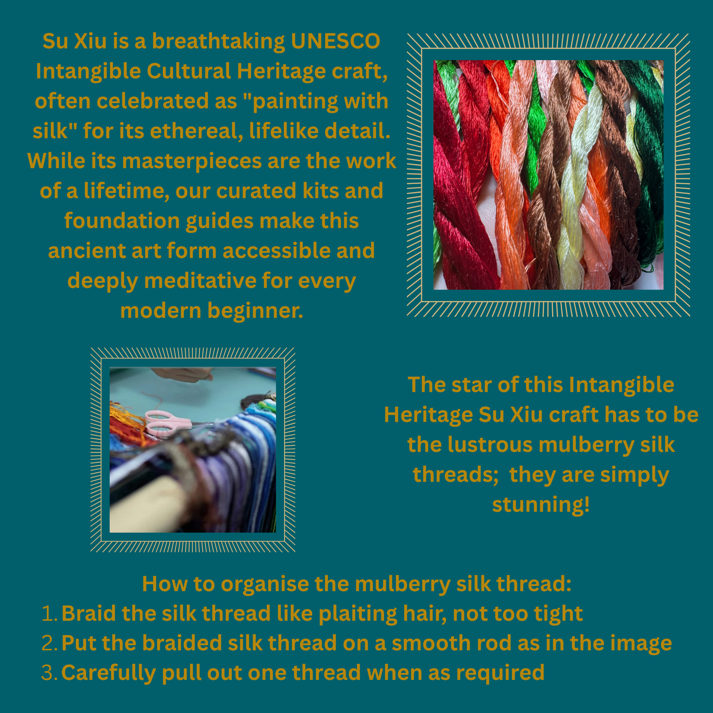 The Lychee Branch: Authentic Su Xiu Mulberry Silk Needle Painting Kit