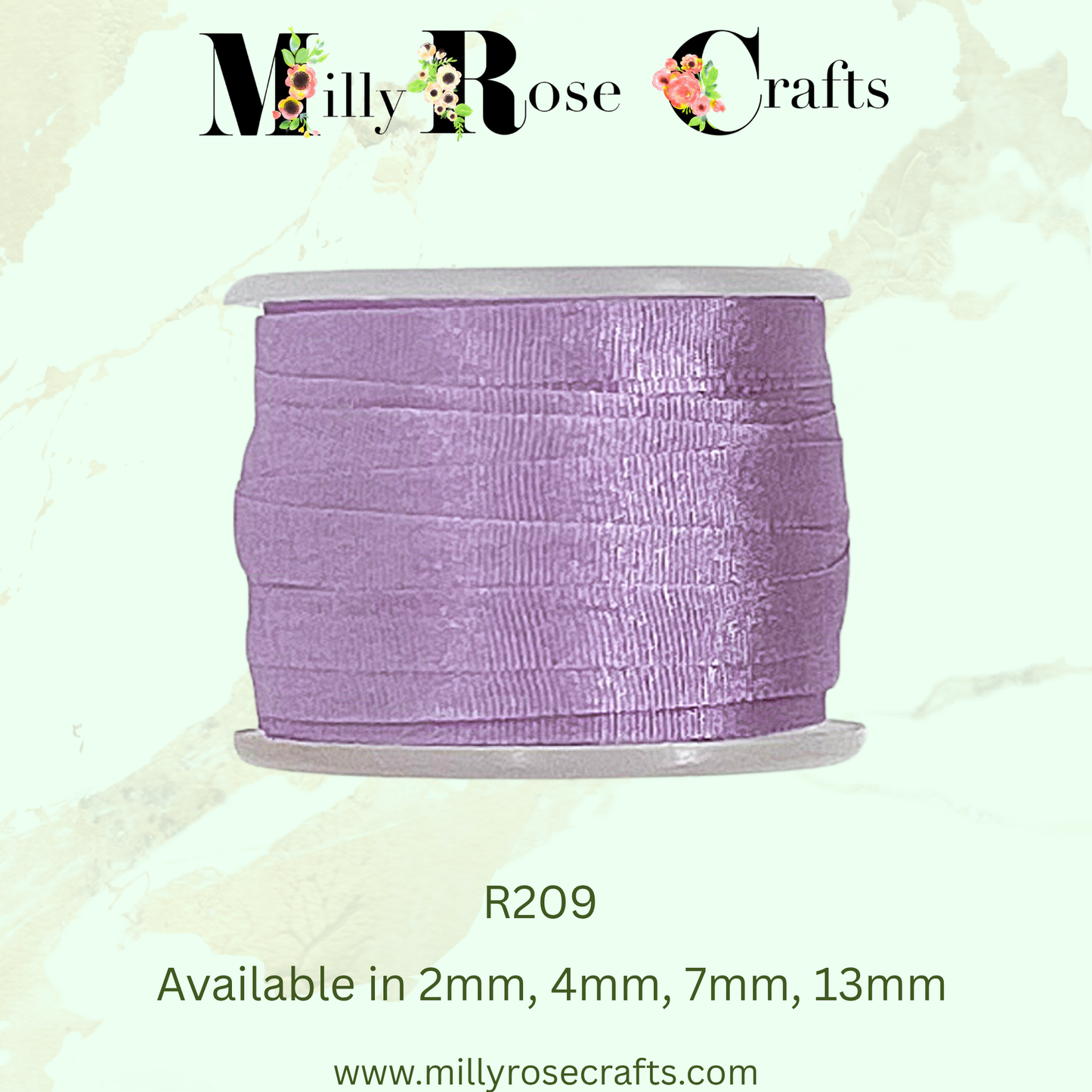 Premium 100% Mulberry Silk Ribbon  Artisan Single Color Collection 2mm,4mm,7mm,13mm,20mm widths