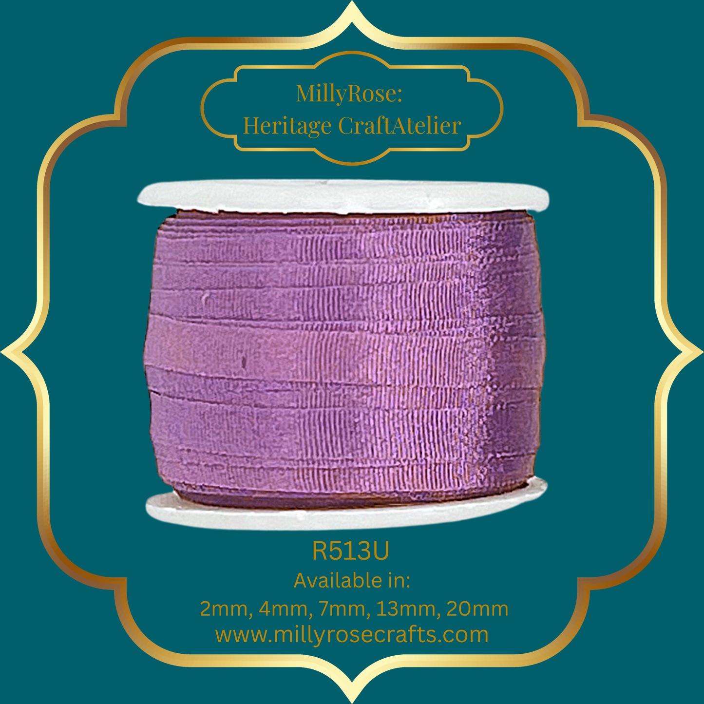 Premium 100% Mulberry Silk Ribbon  Artisan Single Color Collection 2mm,4mm,7mm,13mm,20mm widths
