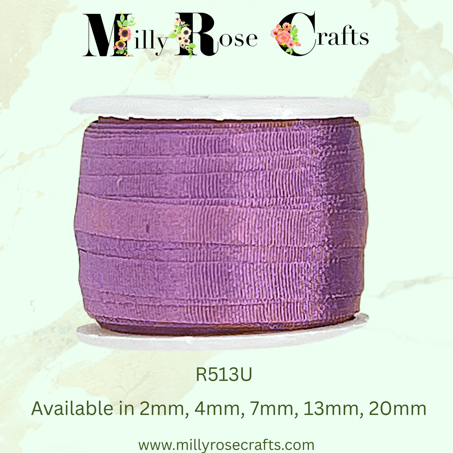 Premium 100% Mulberry Silk Ribbon  Artisan Single Color Collection 2mm,4mm,7mm,13mm,20mm widths