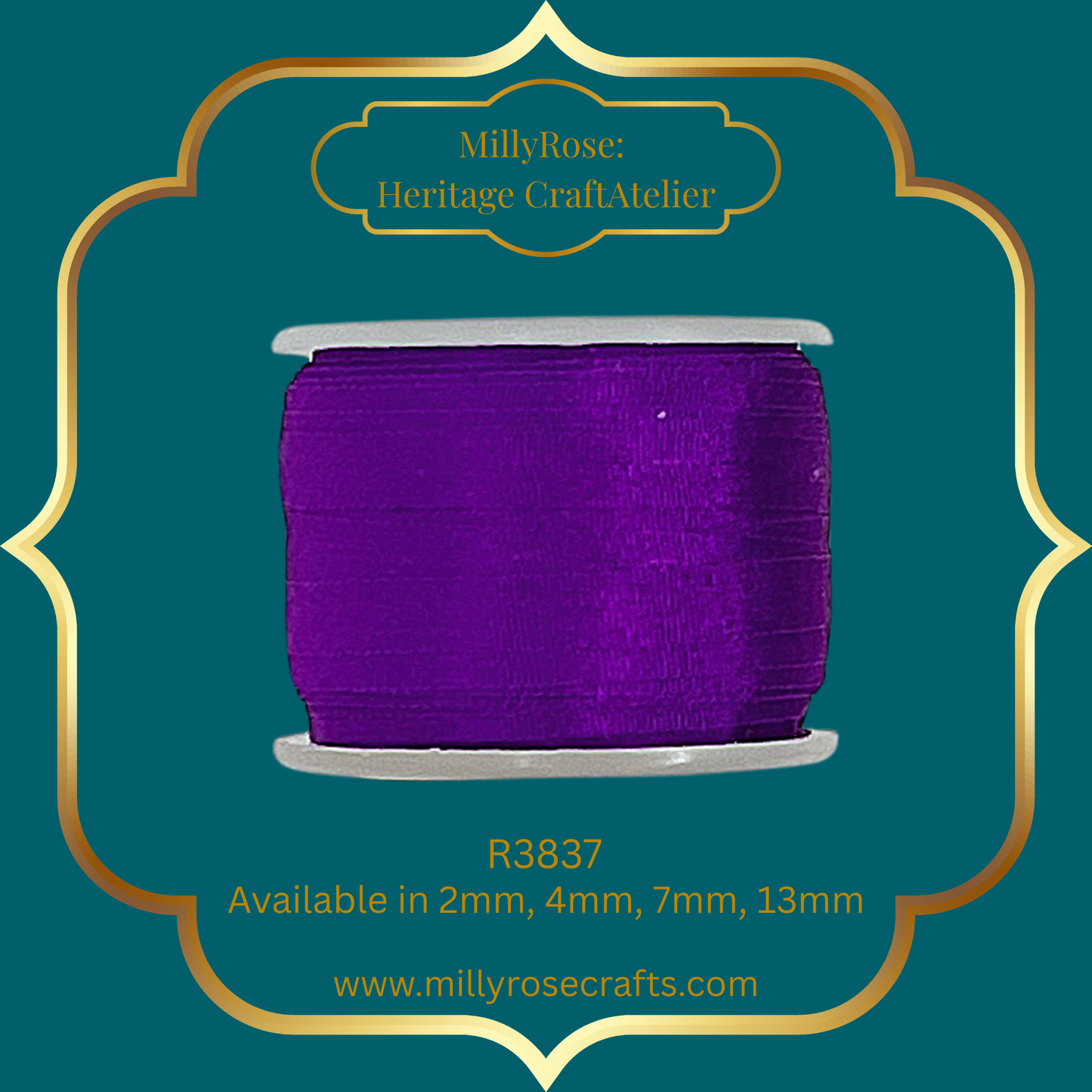 Premium 100% Mulberry Silk Ribbon  Artisan Single Color Collection 2mm,4mm,7mm,13mm,20mm widths