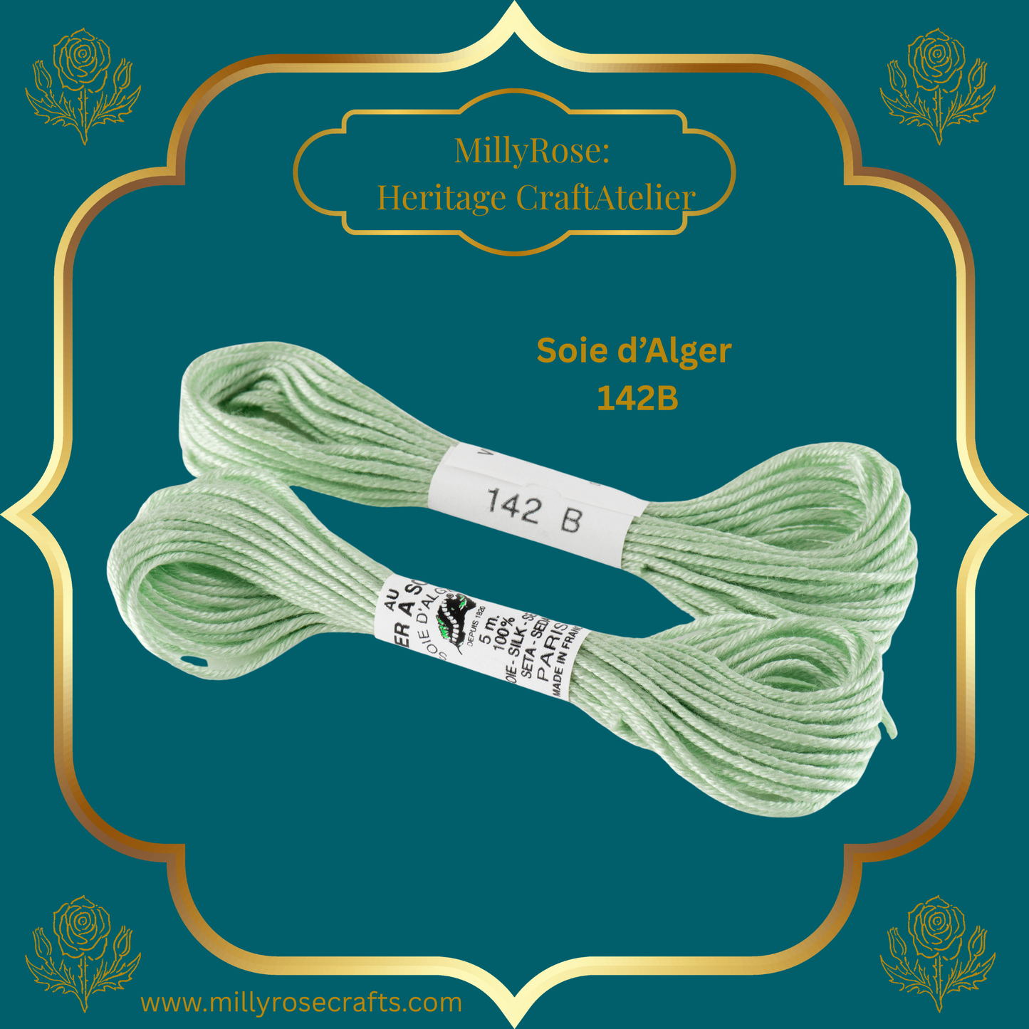 Au Ver à Soie – Soie d'Alger Silk Thread | Premium 7-Ply Embroidery Skeins 141-145B, 146A, 161 163 165B