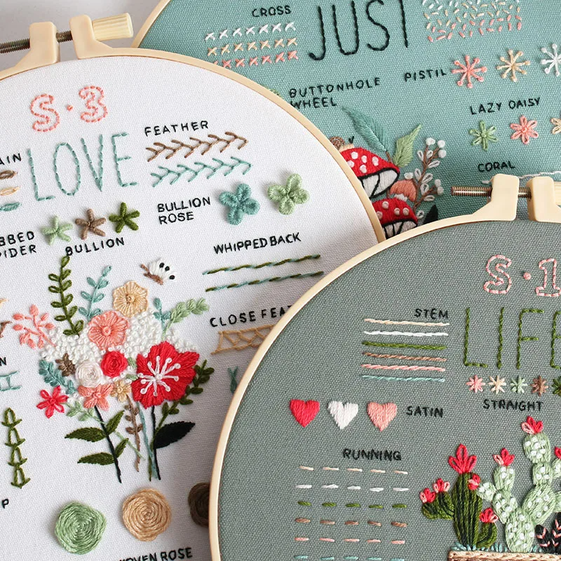 Learn Different Stitches Embroidery kit for Beginners