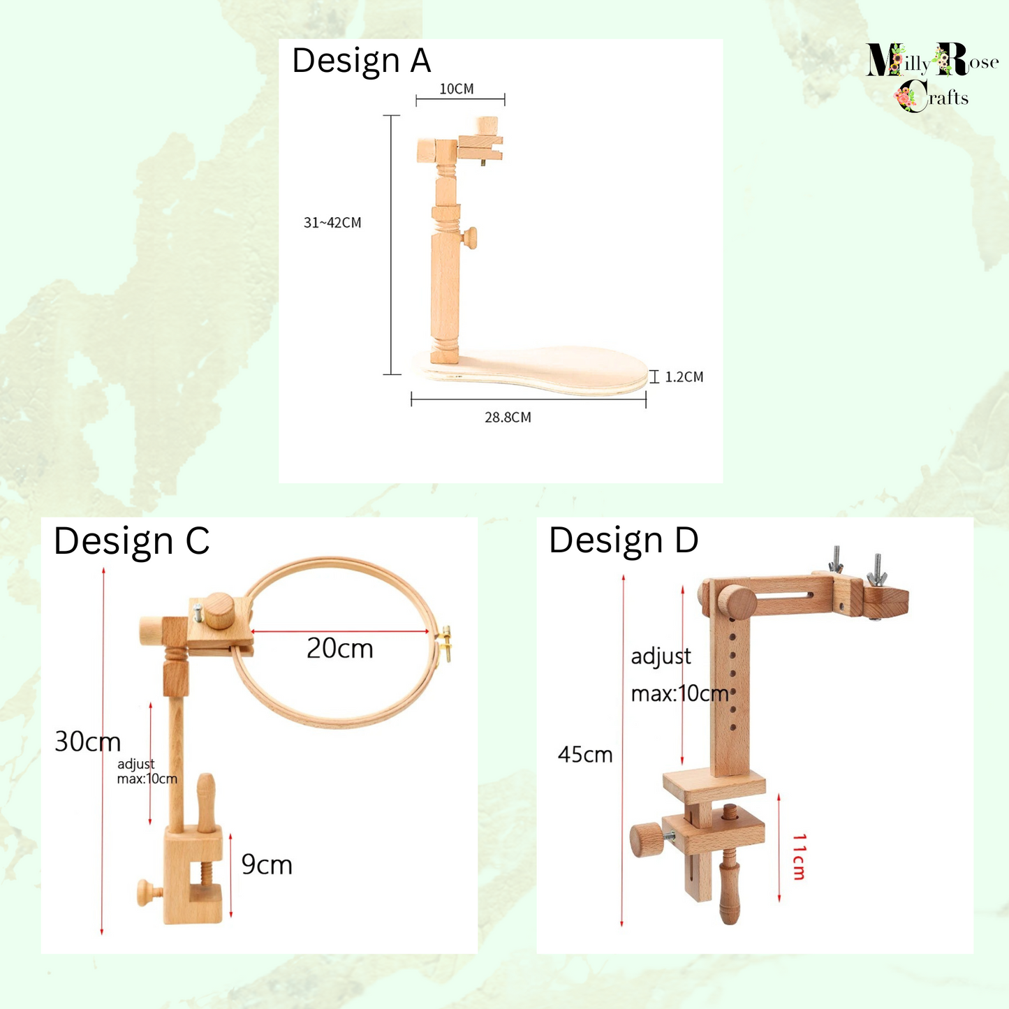 Adjustable Embroidery Stand Table Top Embroidery Hoop Stand Rotated Cross Stitch Stand Lap Embroidery Hoop Holder for DIY Craft  Sewing Needlepoint Frame Stand