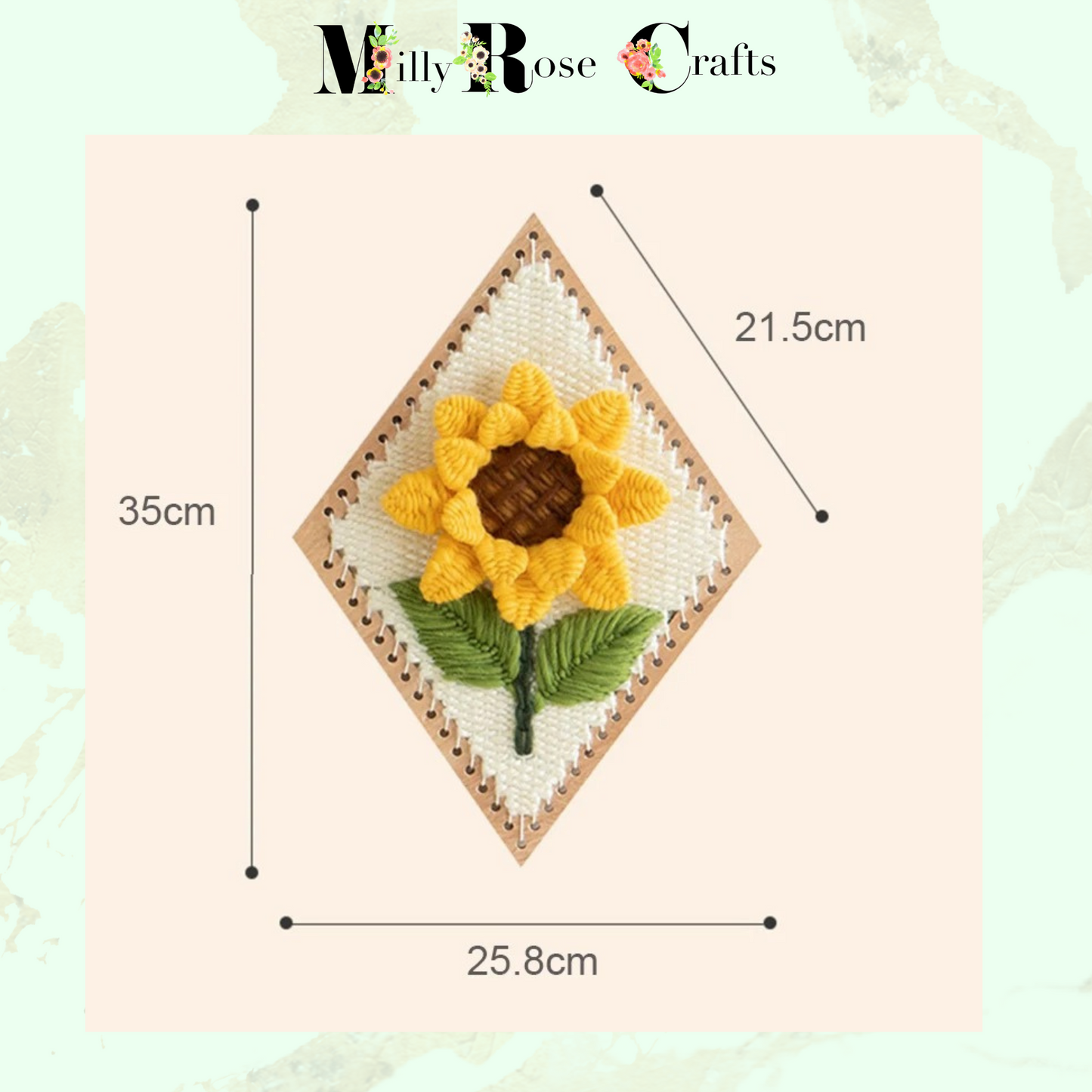 3D Sunflower Weaving Embroidery Kit Create 3D Embroidered Art Weaving Loom Supplies Set Crochet Craft Kit For Adults