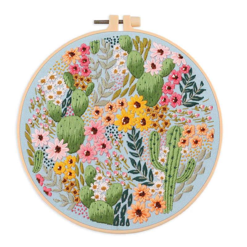 delightful flower embroidery kit