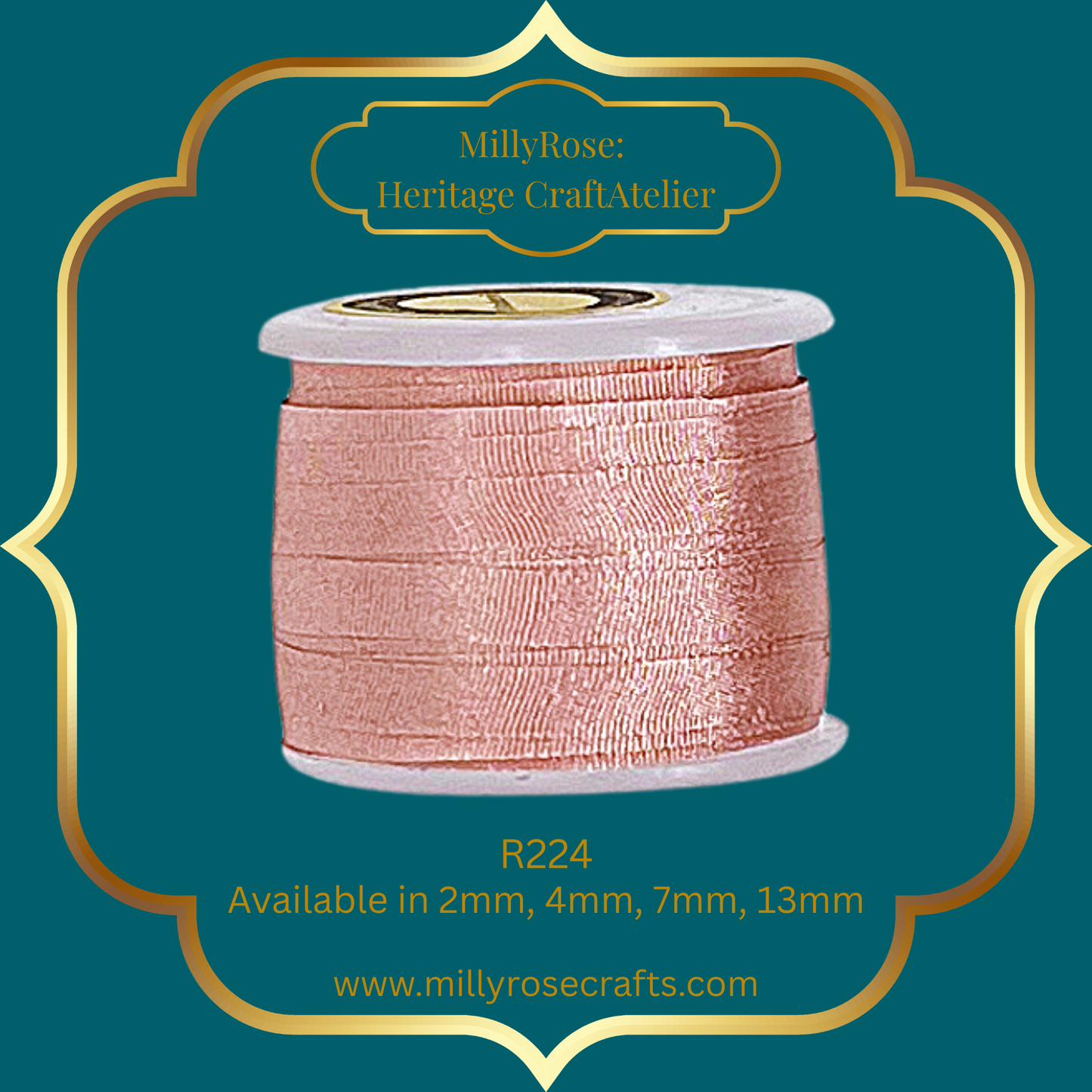 Premium 100% Mulberry Silk Ribbon  Artisan Single Color Collection 2mm,4mm,7mm,13mm,20mm widths