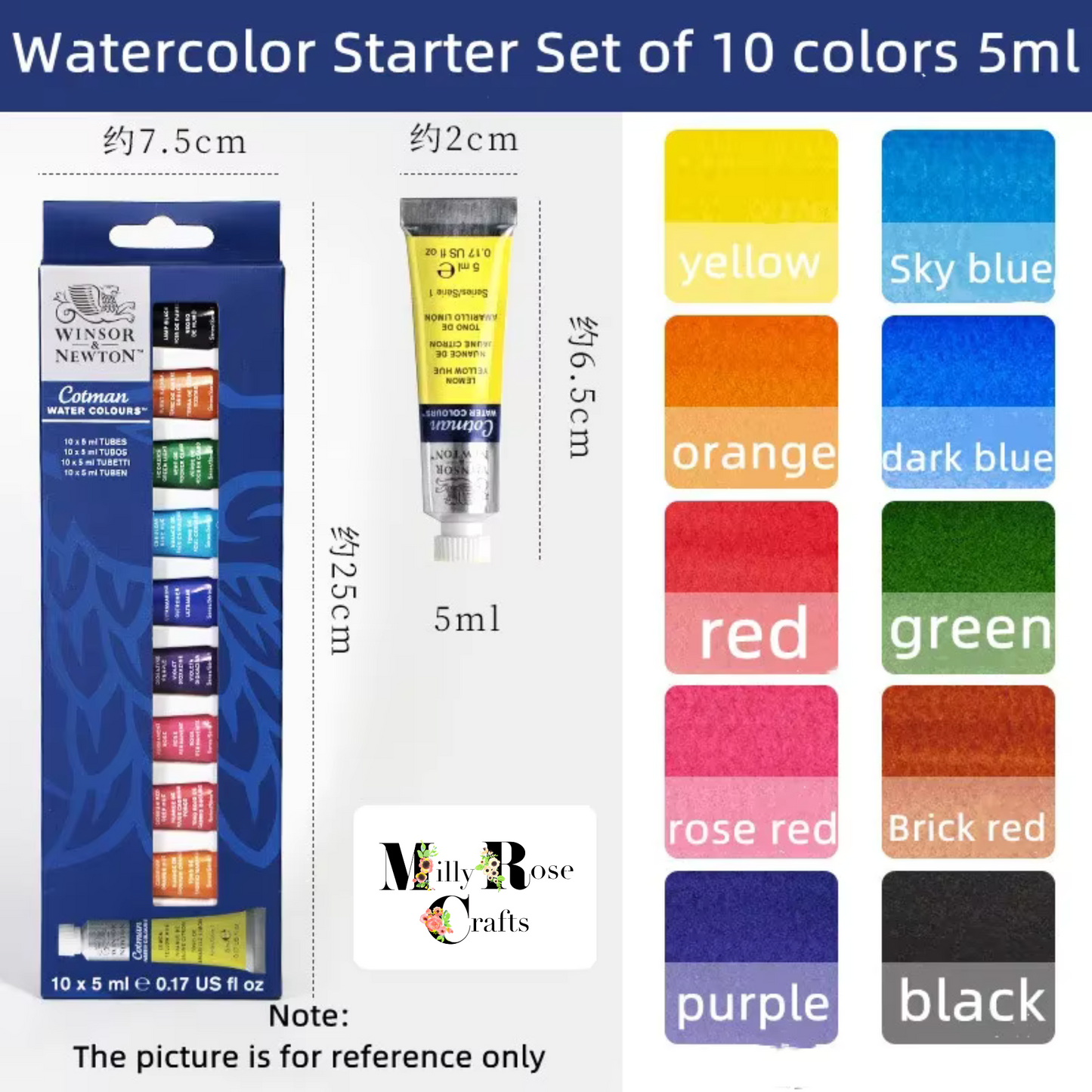 Winsor & Newton Cotman Watercolor Paint Set 10/20 Colours 5ml Tube Water Color Professional Painting Art Supplies Cotman Student Artist Gift