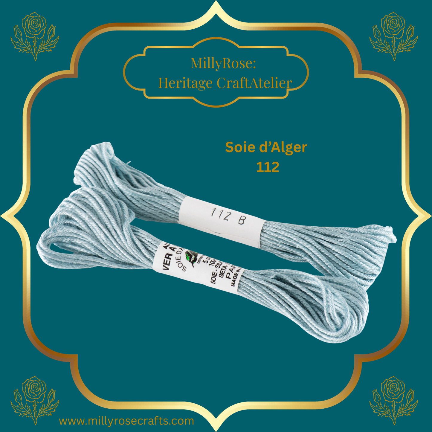 Au Ver à Soie – Soie d'Alger Silk Thread | Premium 7-Ply Embroidery Skeins 111-116, 121-123