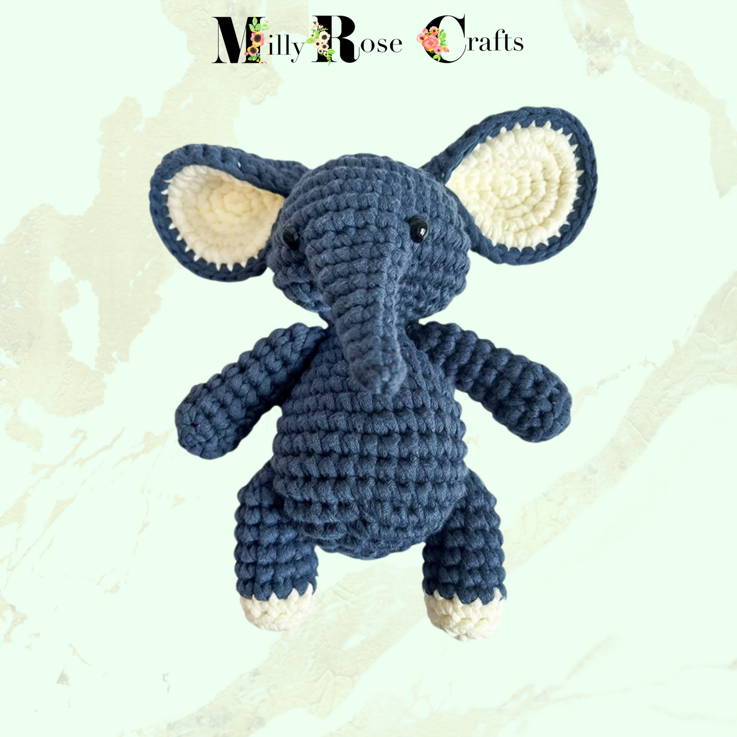 Elephant Crochet Kit, Complete Crochet Kit Beginner Soft Toy Knitting Kit Soft Toy Pattern Craft Gift Idea