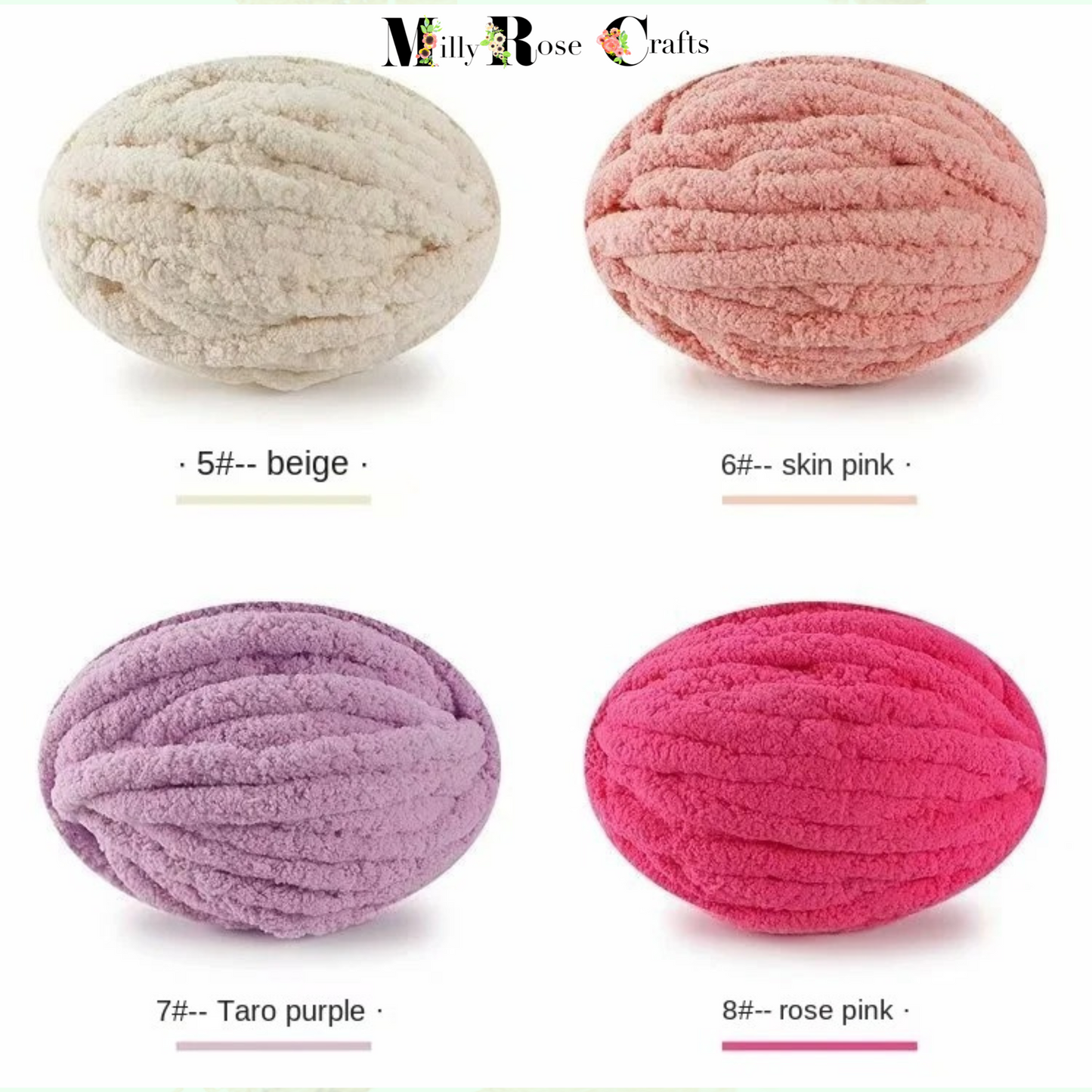 Chenille Yarn for Big Chunky Blanket Making Super Bulky Soft Polyester Extra Thick Fluffy Jumbo Chunky Knit Yarn for Arm Knitting Home Decor