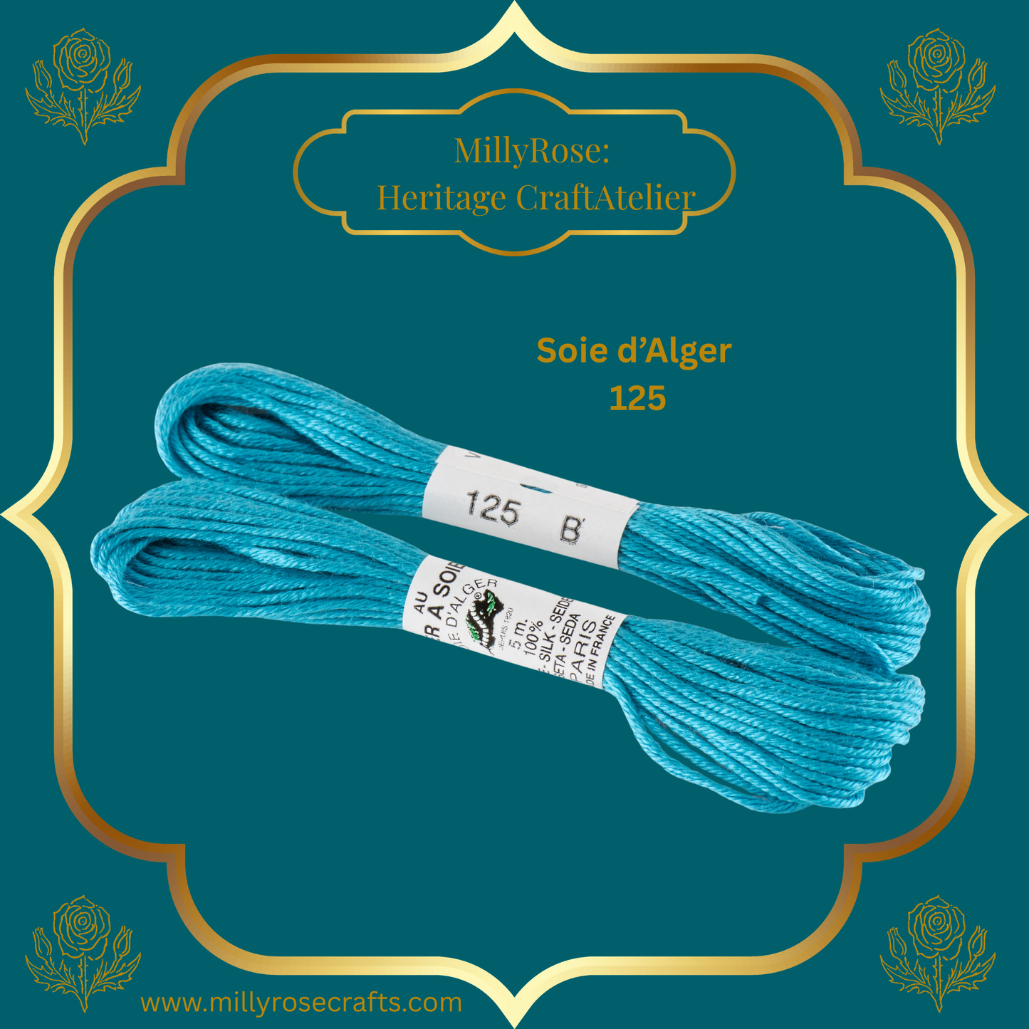 Au Ver à Soie – Soie d'Alger Silk Thread | Premium 7-Ply Embroidery Skeins 124-126, 131-136