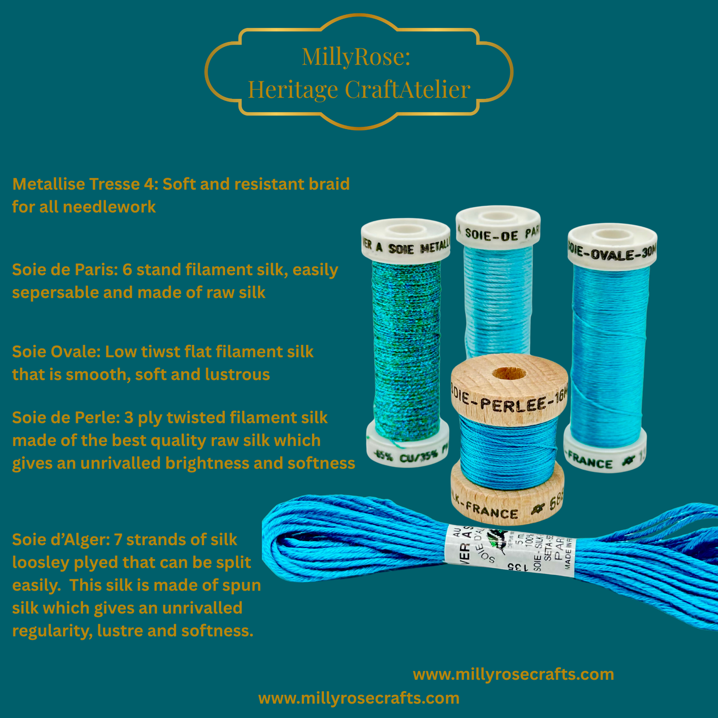 Historische Stickmuster Explorer Silk Cross Stitch Kit  Au Ver à Soie Turquoise Discovery Pack Sampler