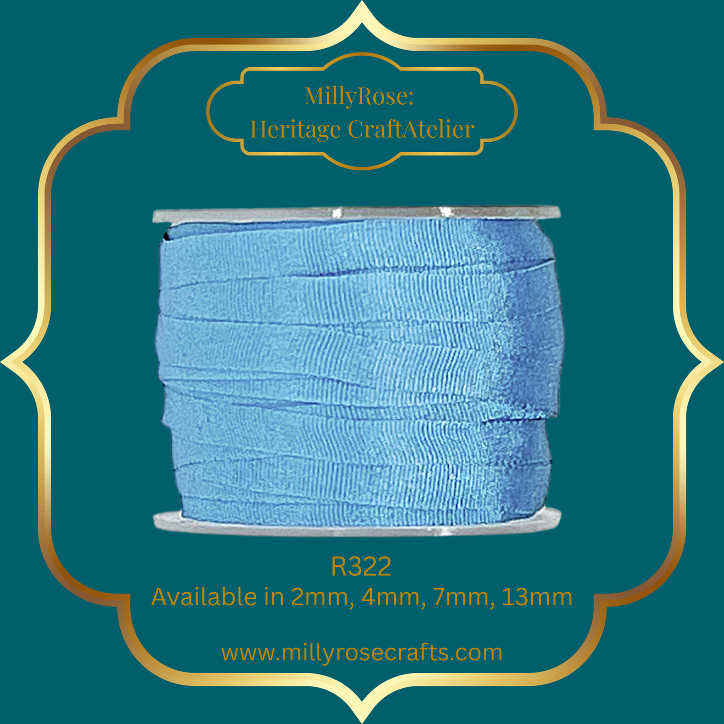 Premium 100% Mulberry Silk Ribbon  Artisan Single Color Collection 2mm,4mm,7mm,13mm,20mm widths