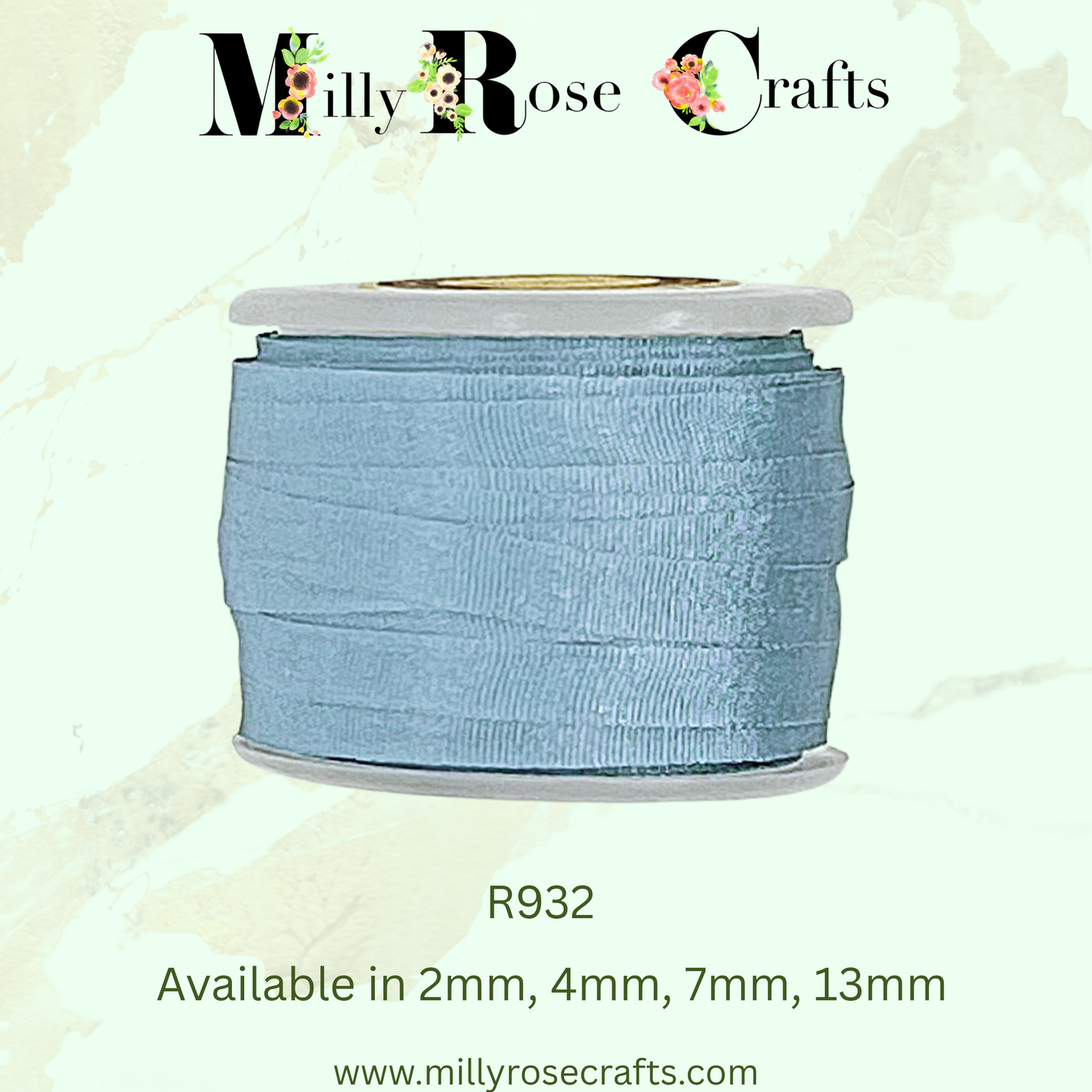 Premium 100% Mulberry Silk Ribbon  Artisan Single Color Collection 2mm,4mm,7mm,13mm,20mm widths