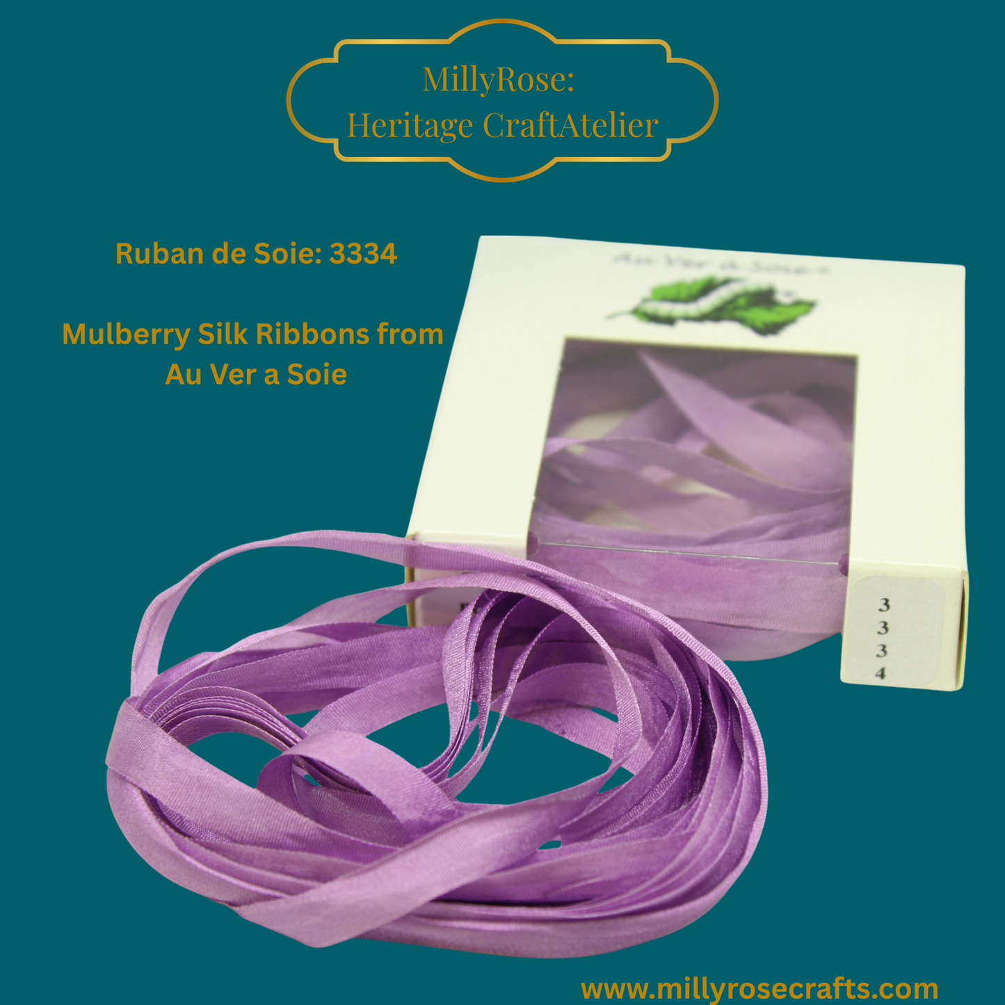 Au Ver à Soie 4mm 7mm mulberry silk 3334 official swatch