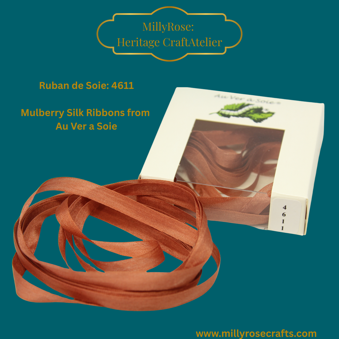 Au Ver à Soie 4mm 7mm mulberry silk 4611 official swatch