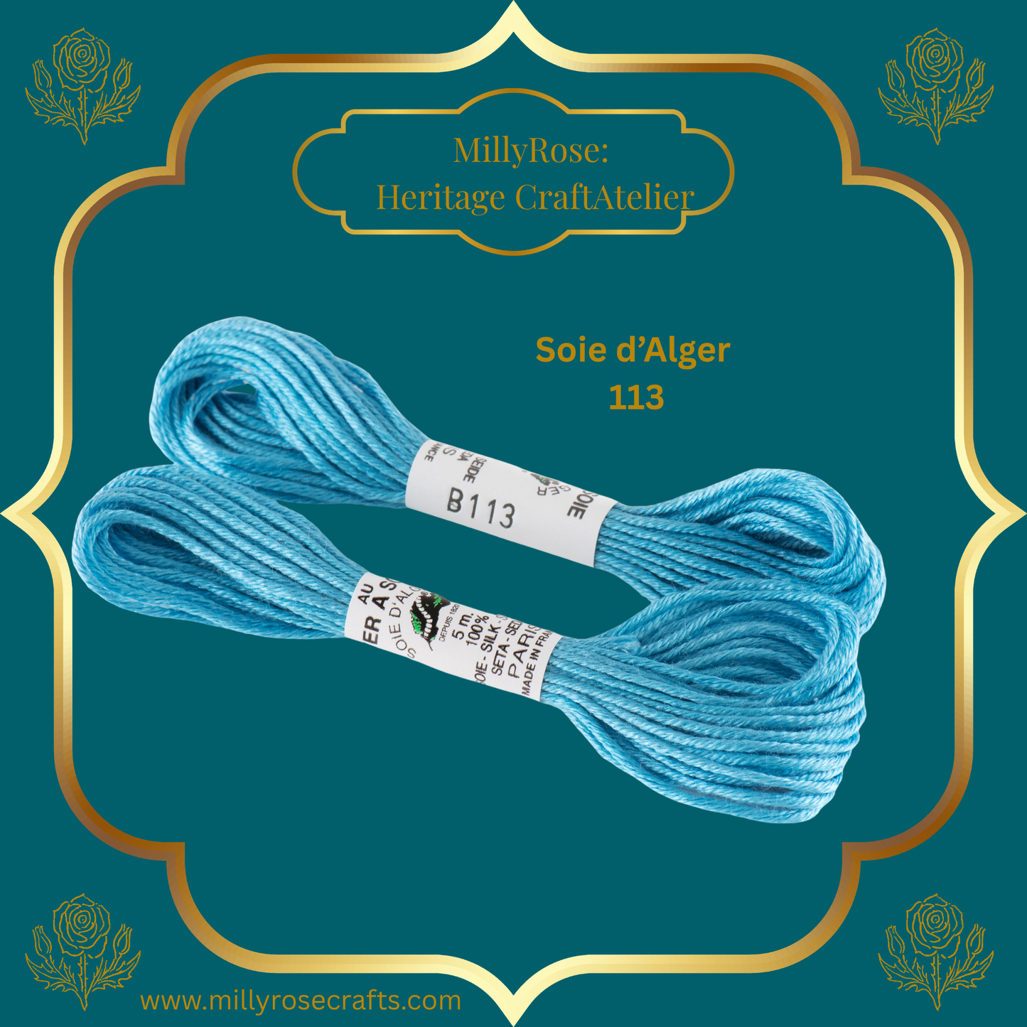 Au Ver à Soie – Soie d'Alger Silk Thread | Premium 7-Ply Embroidery Skeins 111-116, 121-123