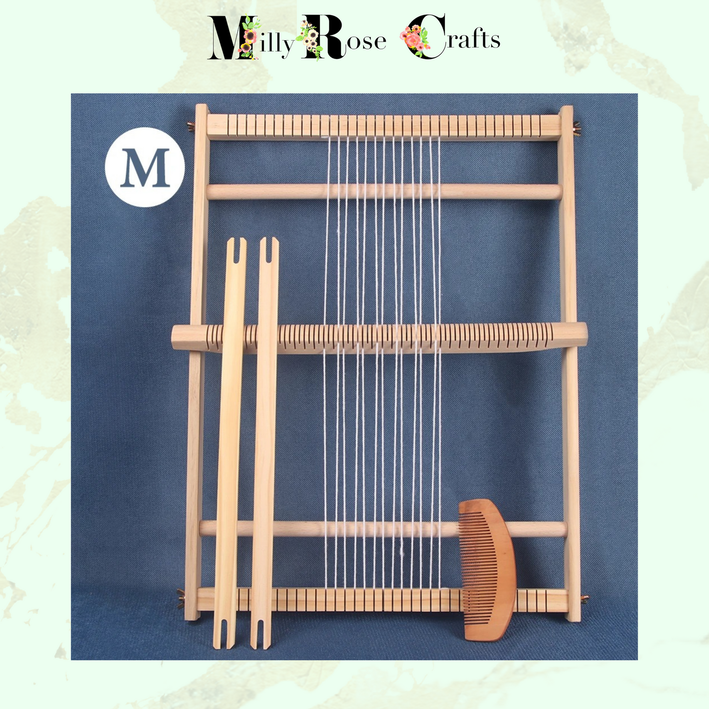 Wooden Weaving Loom Beginner Handcrafted Weaving Loom for Creative Textured Projects Easy Assembly and Use Craft Gift idea