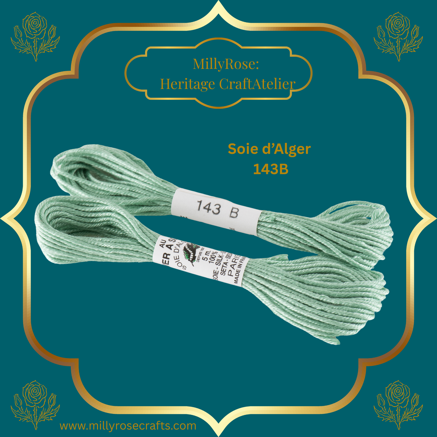 Au Ver à Soie – Soie d'Alger Silk Thread | Premium 7-Ply Embroidery Skeins 141-145B, 146A, 161 163 165B