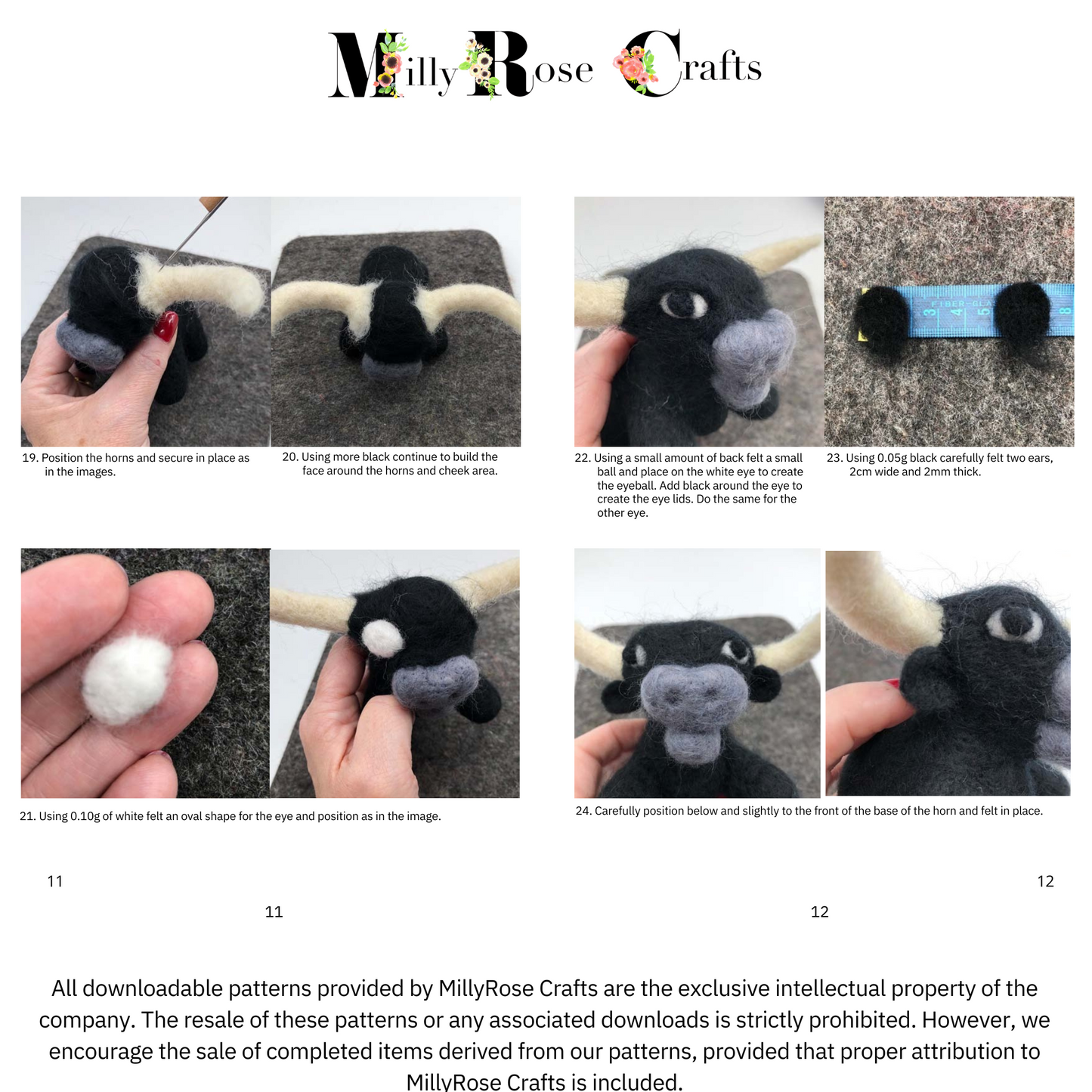 Little Black Bull Needle Felting Download Pattern .pdf El Toro Bull Felting Pattern Beginner's Needle Felting Guide pdf Download DIY Felting