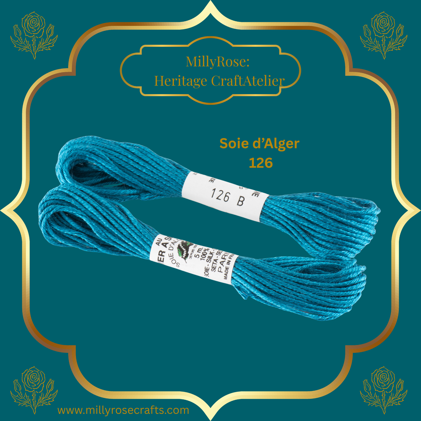 Au Ver à Soie – Soie d'Alger Silk Thread | Premium 7-Ply Embroidery Skeins 124-126, 131-136
