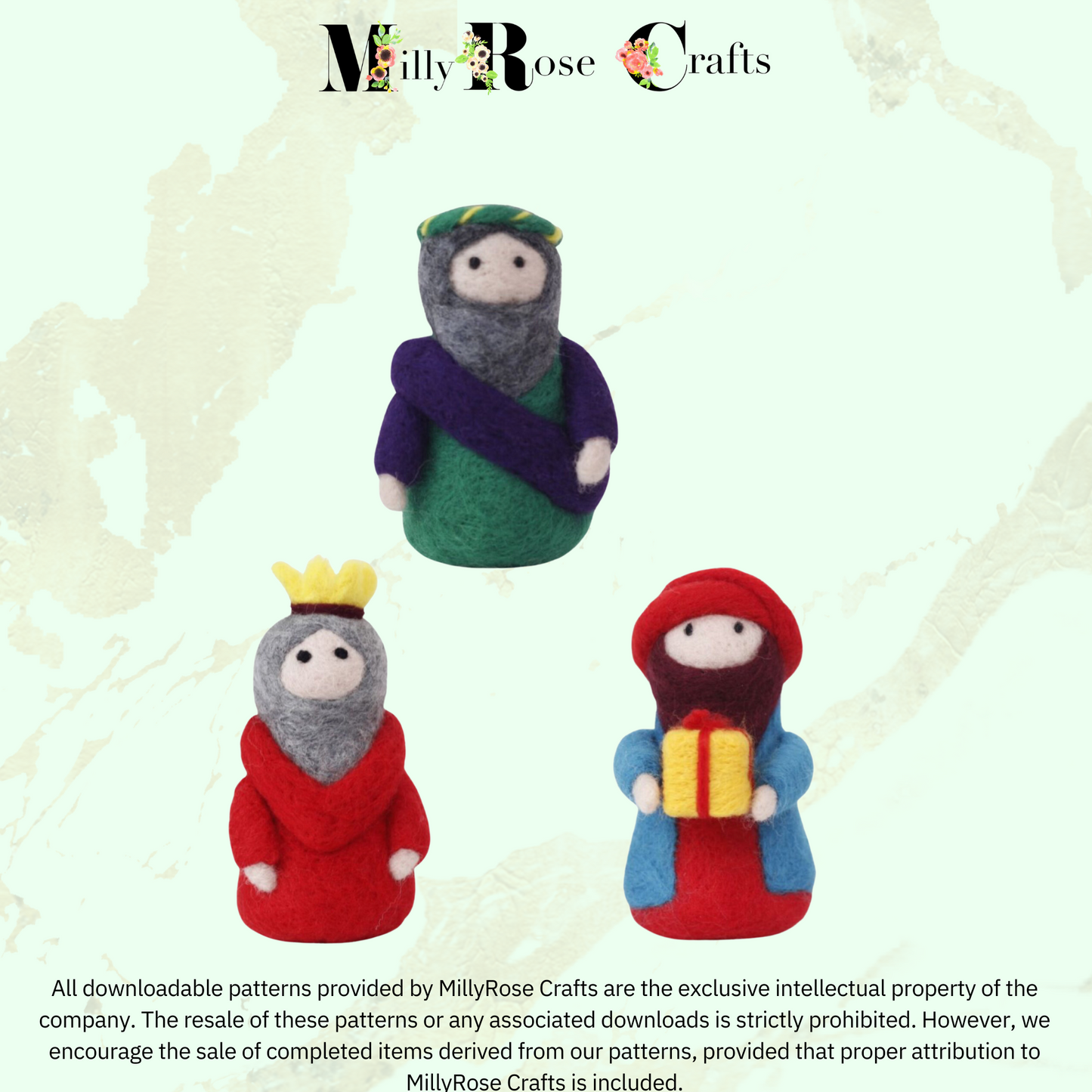 Nativity Needle Felting Download Pattern .pdf Christmas Figures Felting Pattern Beginner's Needle Felting Guide pdf Download DIY Felting