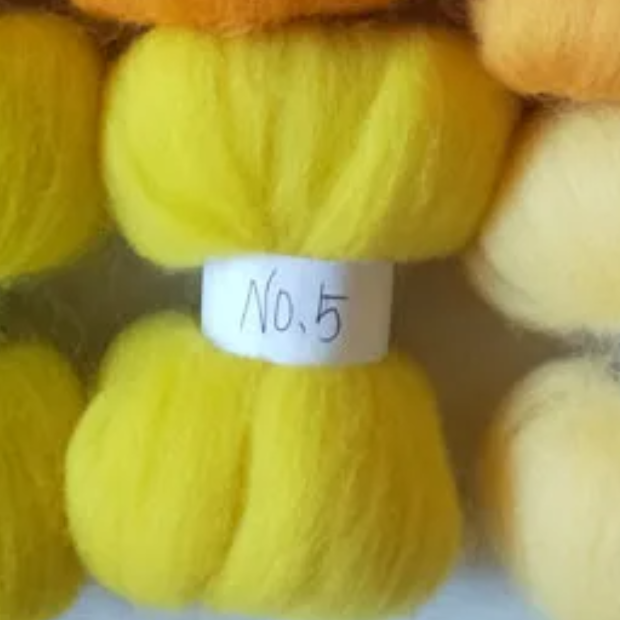 Yellow Tones 70s Australian Merino wool for needle felting