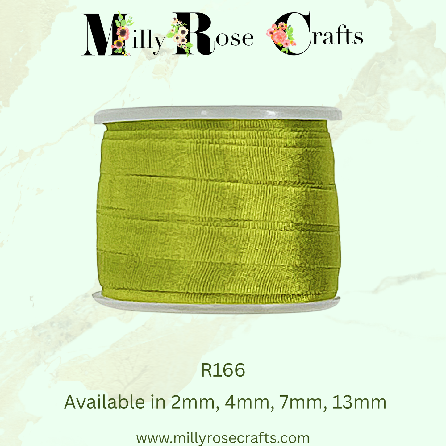 Premium 100% Mulberry Silk Ribbon  Artisan Single Color Collection 2mm,4mm,7mm,13mm,20mm widths