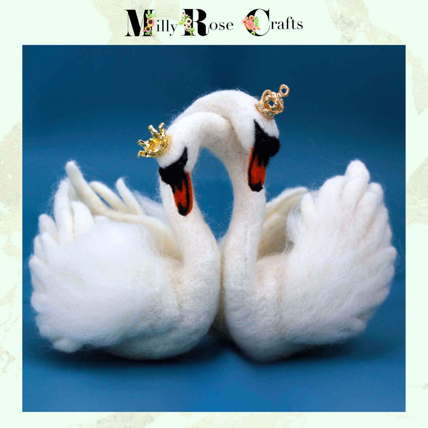 Swans Needle Felting Pattern pdf Download Regal Swan Bird Felting Pattern Beginner's Needle Felting Guide Download MillyRose Crafts Patterns