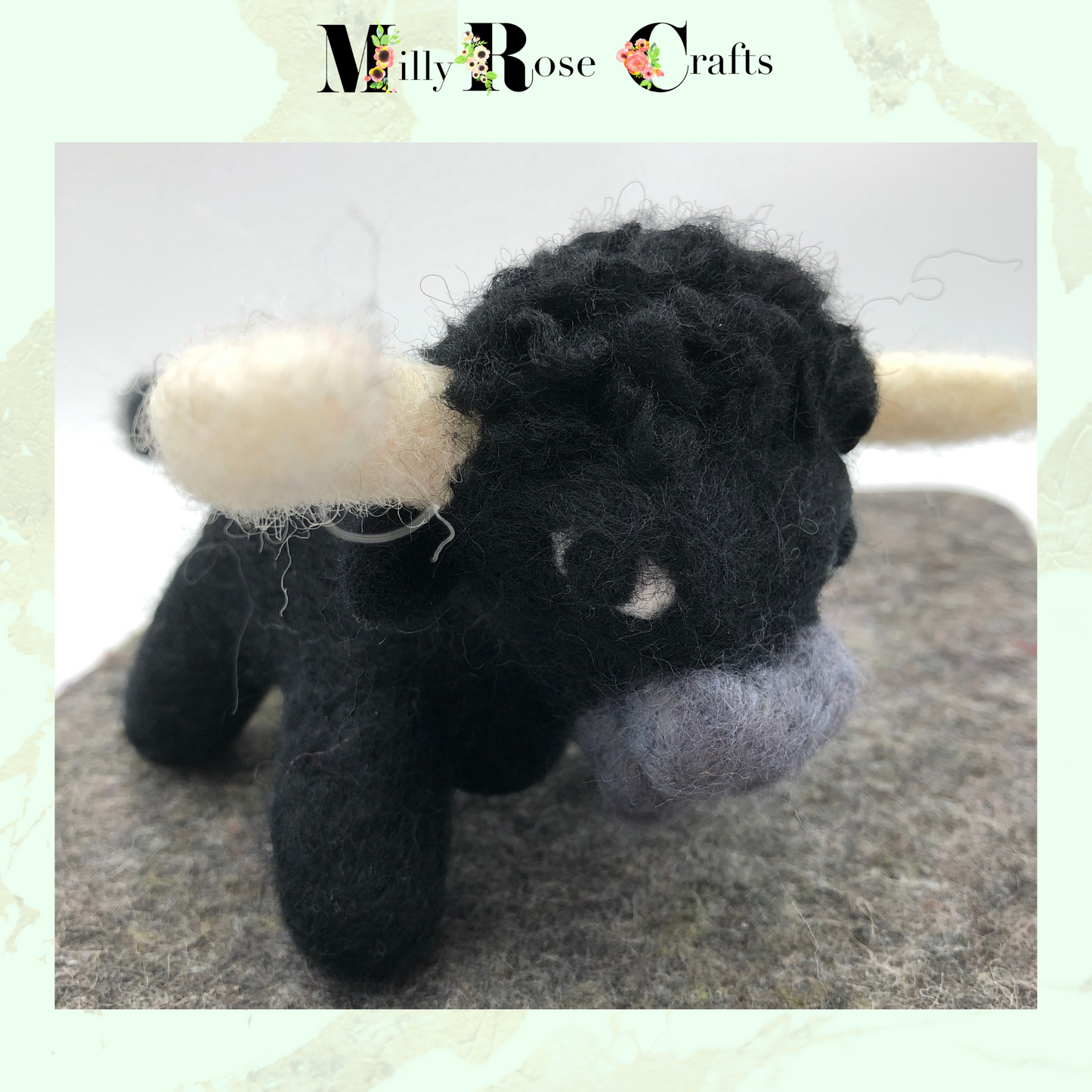 Little Black Bull Needle Felting Download Pattern .pdf El Toro Bull Felting Pattern Beginner's Needle Felting Guide pdf Download DIY Felting