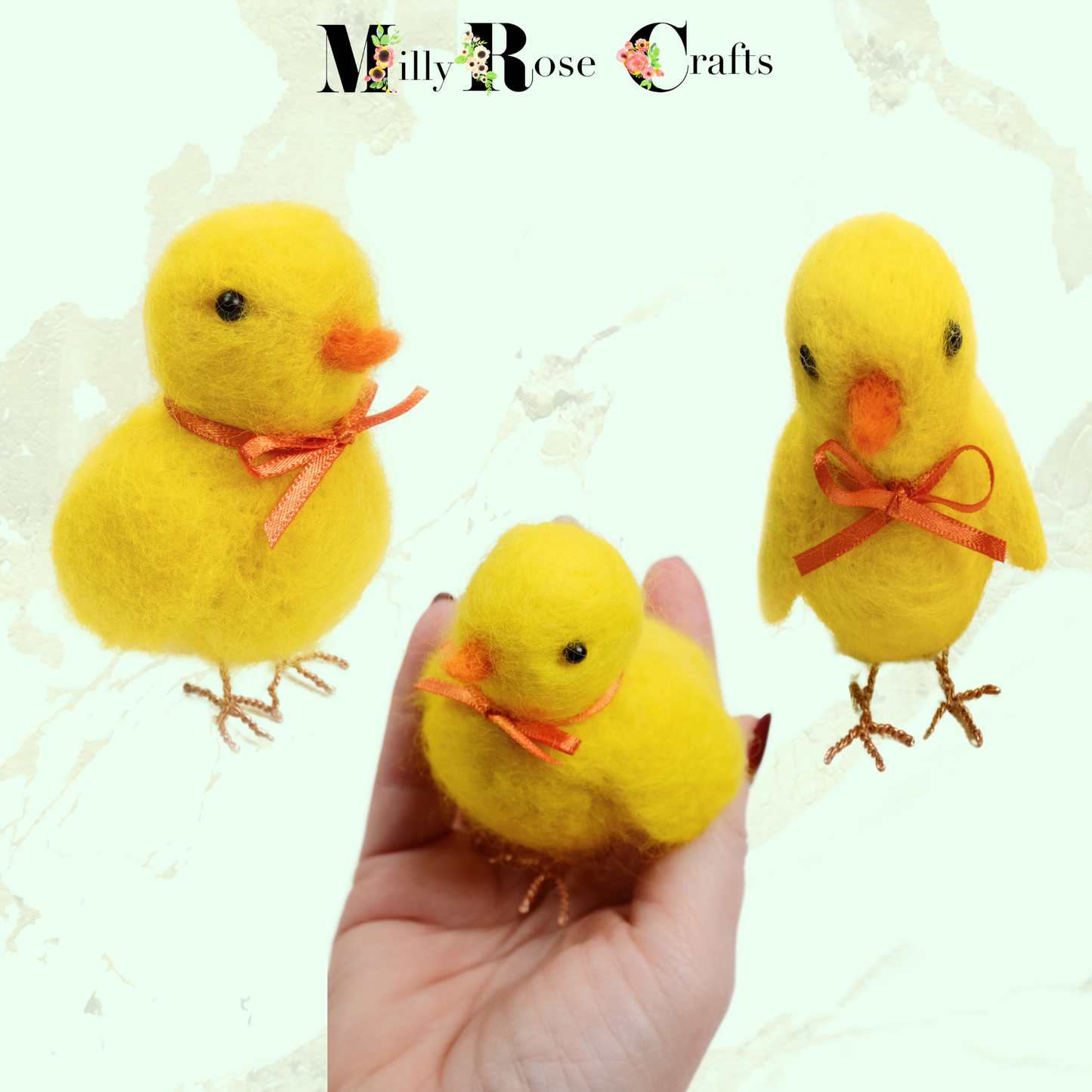 Spring Chicken Needle Felting Download Pattern .pdf easter Chicks Felting Pattern Beginner's Mice Needle Felting Guide pdf Download DIY Felting