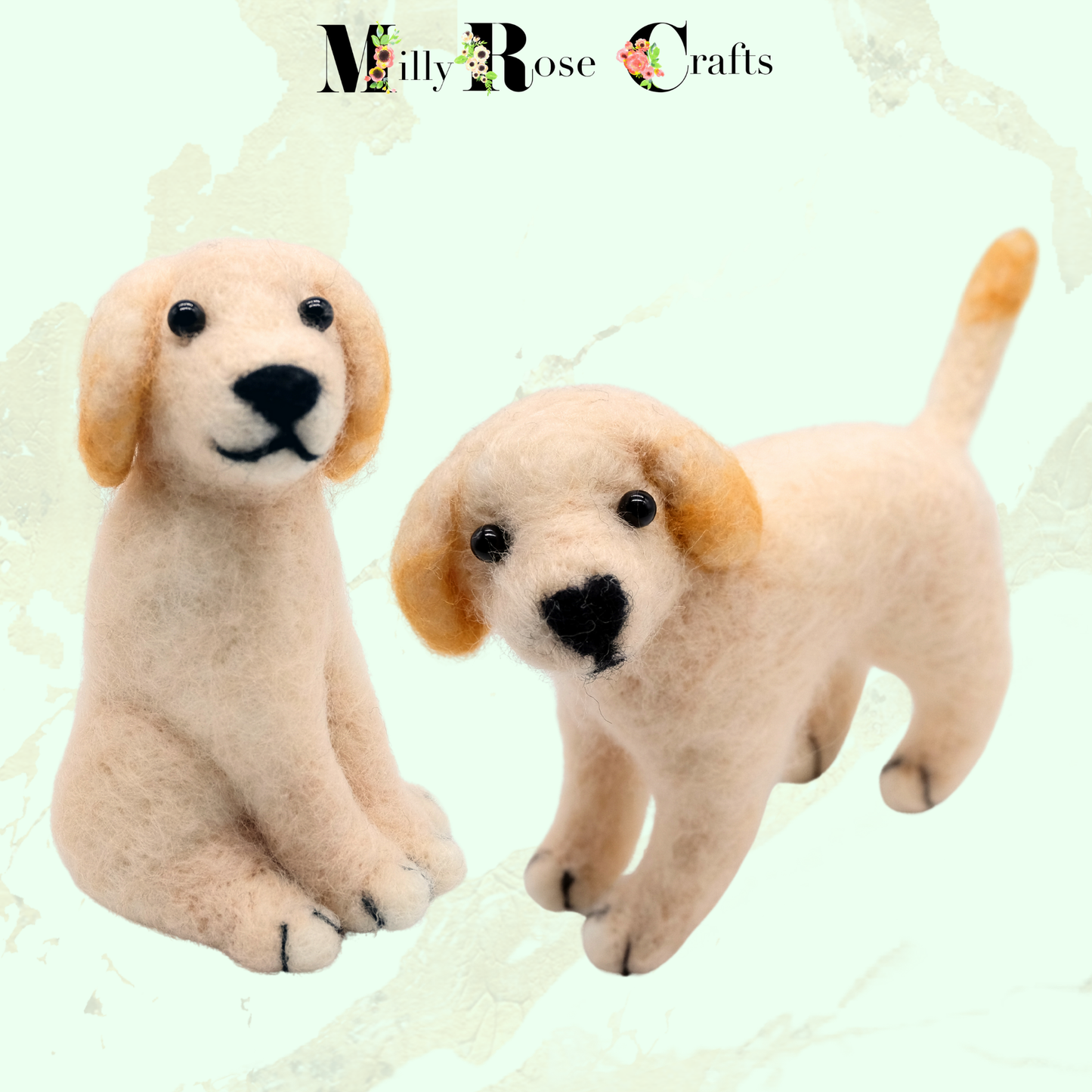 Labrador Needle Felting Pattern .pdf Download Puppy Dogs Felting Pattern Beginner's Needle Felting Guide Download MillyRose Crafts.pdf felting