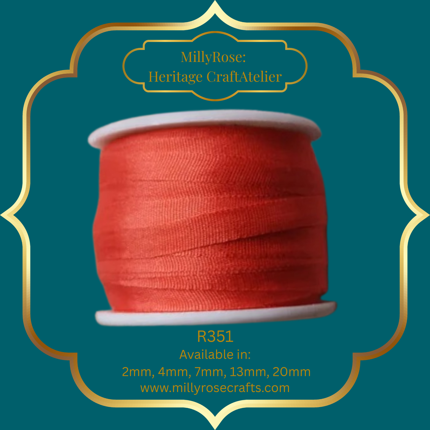 Premium 100% Mulberry Silk Ribbon  Artisan Single Color Collection 2mm,4mm,7mm,13mm,20mm widths